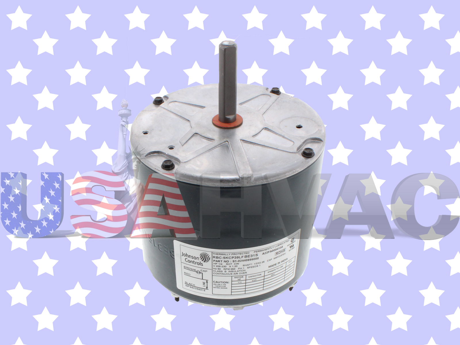 Luxaire York Coleman Fan Motor 1/4 HP 208230V 850 RPM 02427585000 024